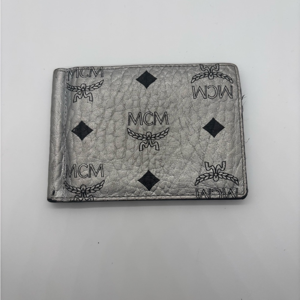 MCM Silver and Black Men's Wallet